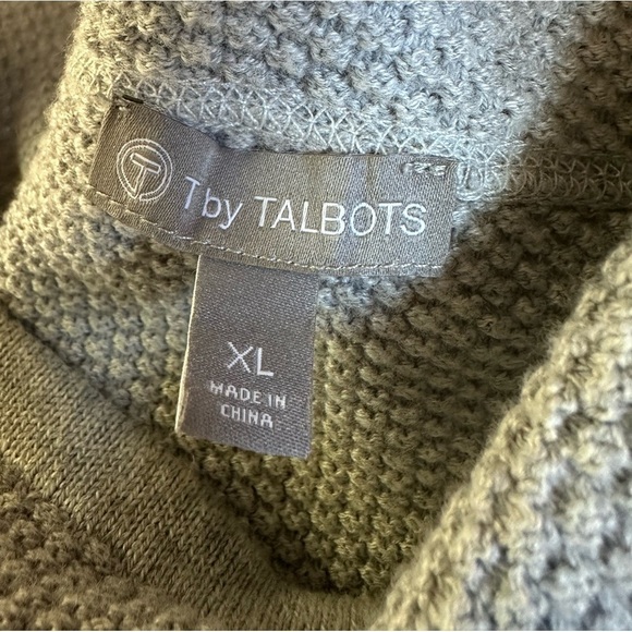 T by Talbots Soft Gray Cowl Neck Tunic Top Chunky Long Sleeve Comfy Casual XL - Picture 5 of 5